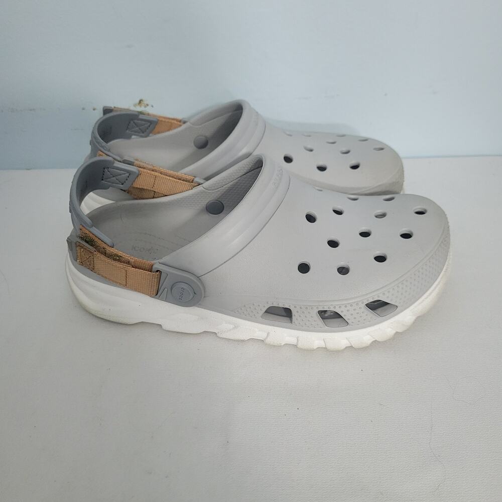 Crocs Duet Max 11 Gray Clogs Size W=9/M=7 Preowned 71726-2960 - Picture 4 of 7